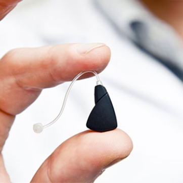 Compact devices are placed inside the ear